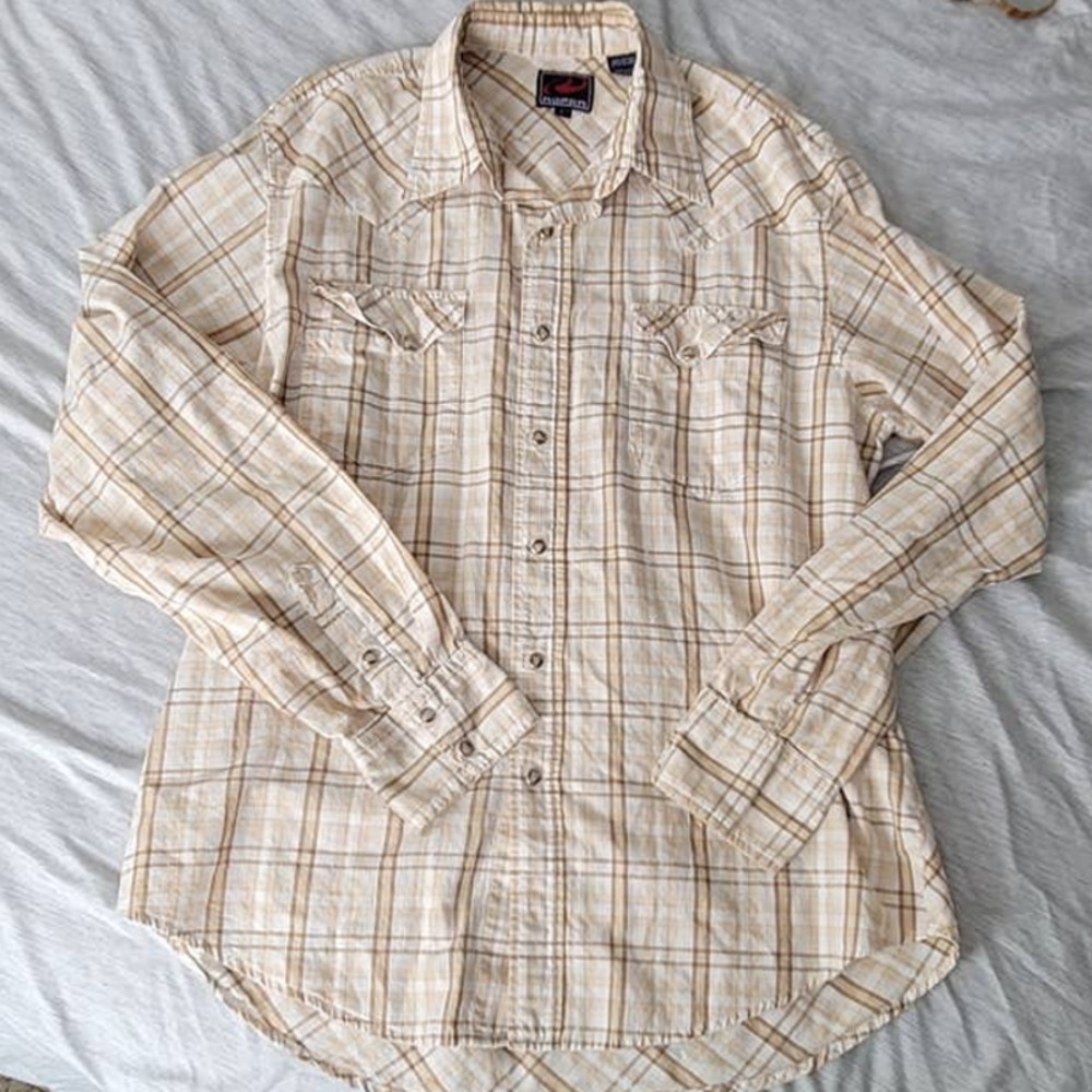 Roper Men's Western Snap Button-Down Large